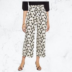 Halogen Black and White Floral Palazzo Wide Leg Pants